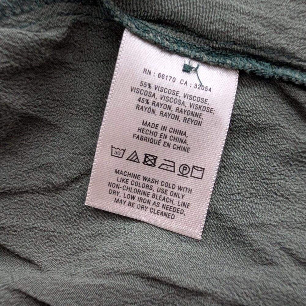 Anthropologie Maeve Lene Faux Wrap Dress in Moss Green, Medium (A9) - Picture 5 of 7